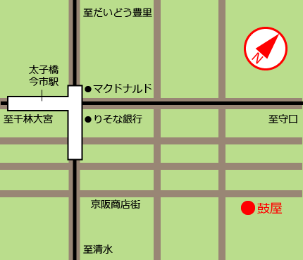 太子橋今市駅からの地図